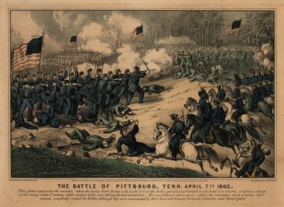 The Battle of Pittsburg, Tenn., April 7th 1862 by New York Currier and Ives